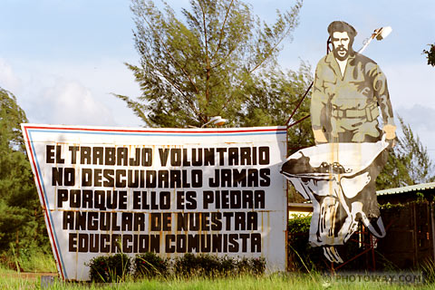 Image of Fidel Castro photos of Fidel Castro praising communist slogans Cuba