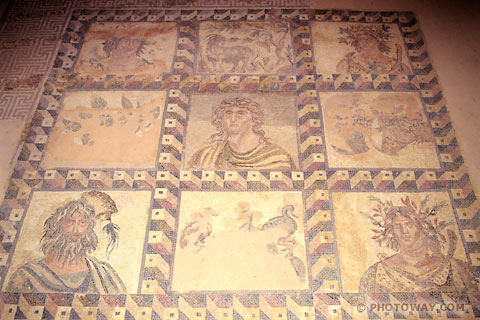 Image Pictures of Mosaics photos of UNESCO classified mosaics in Cyprus