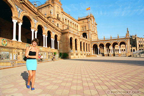 Image of Plaza de España photos of Plaza de España photo in Seville Spain