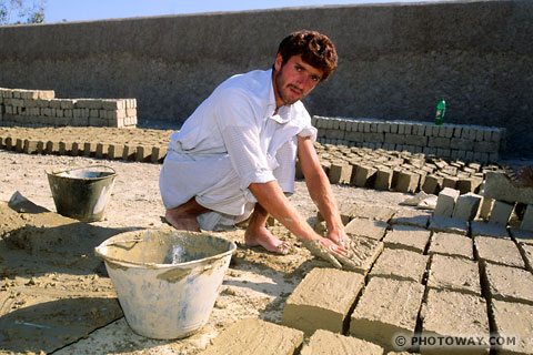 Photos of bricks of mud and straw photo restoration of ancient city
